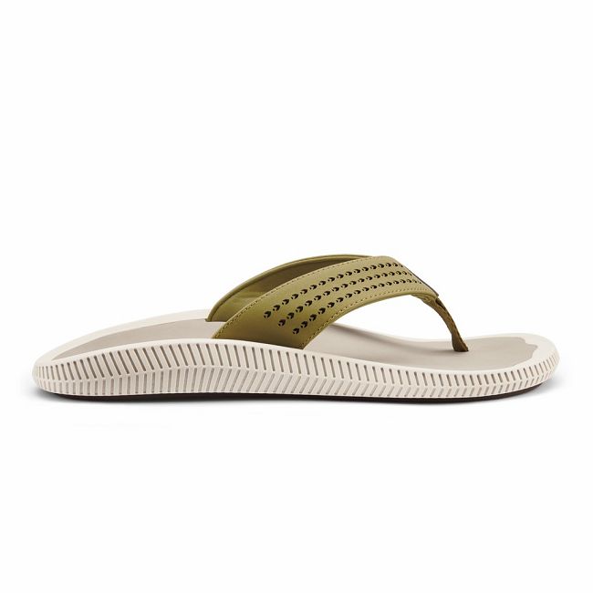 Olukai Men's Ulele Flip Flop - Limu / Mineral Grey US013-854